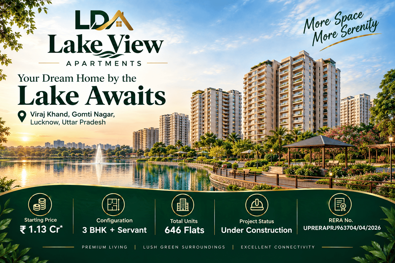 LDA Lake View Apartments Gomti Nagar Lucknow