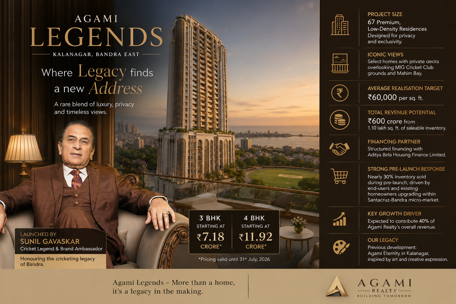 Agami Legends - Luxury 3 & 4 BHK Residences in Bandra East Mumbai