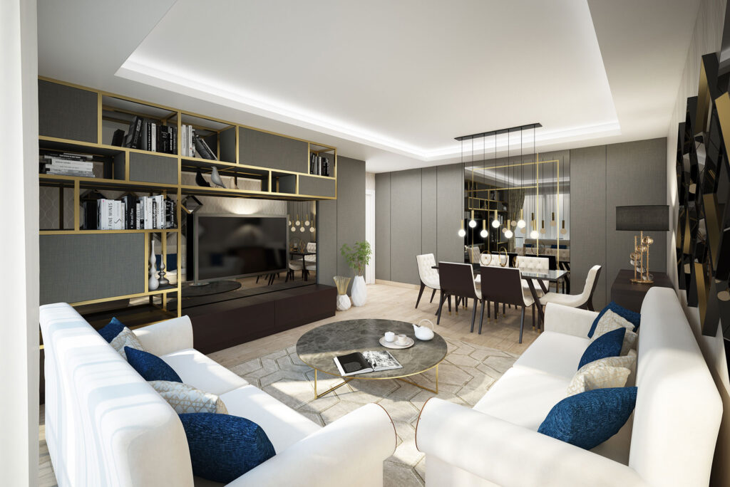 Mockup Apartment Istanbul Living room Interior Design