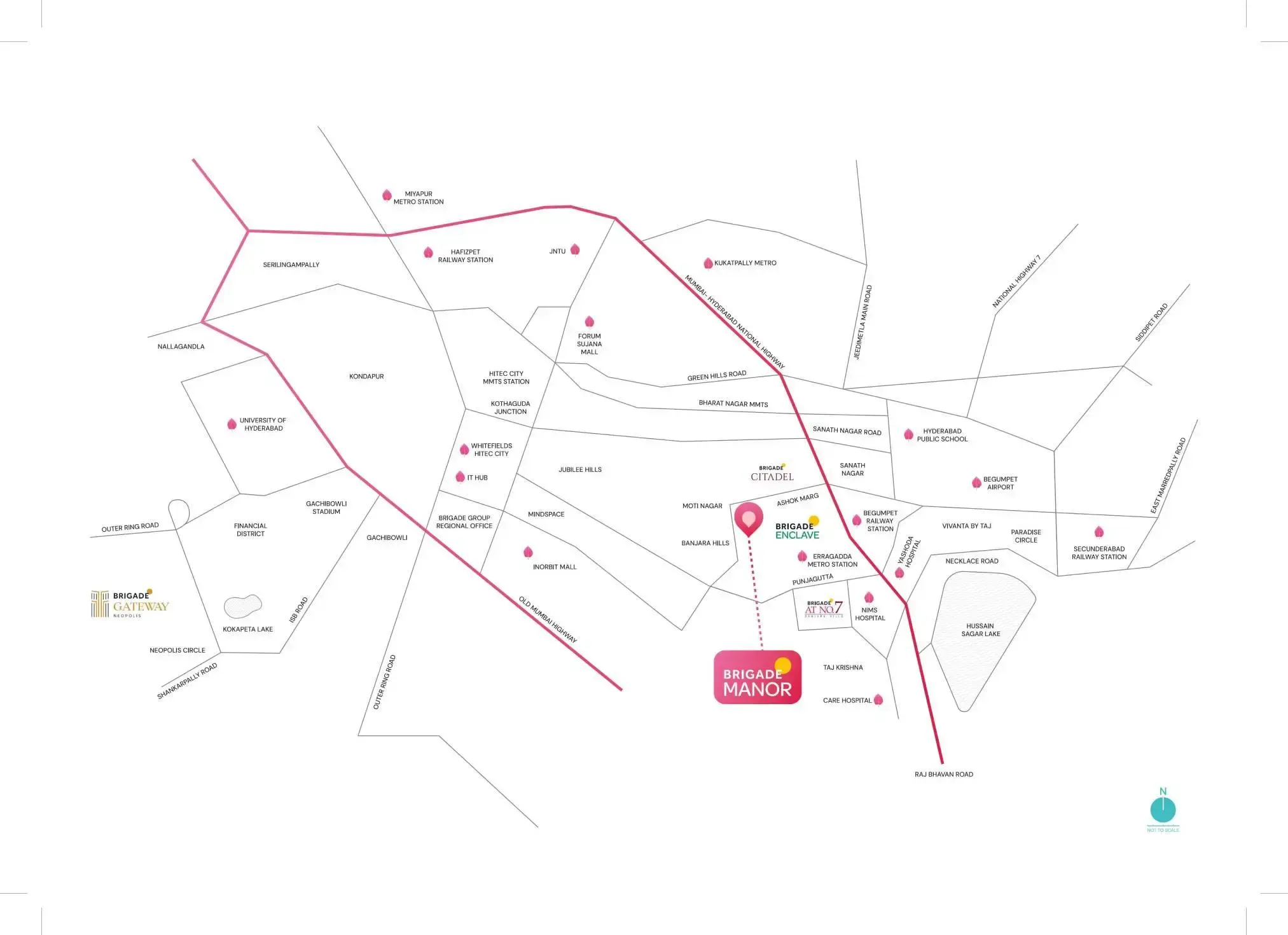 Brigade Manor Location Map