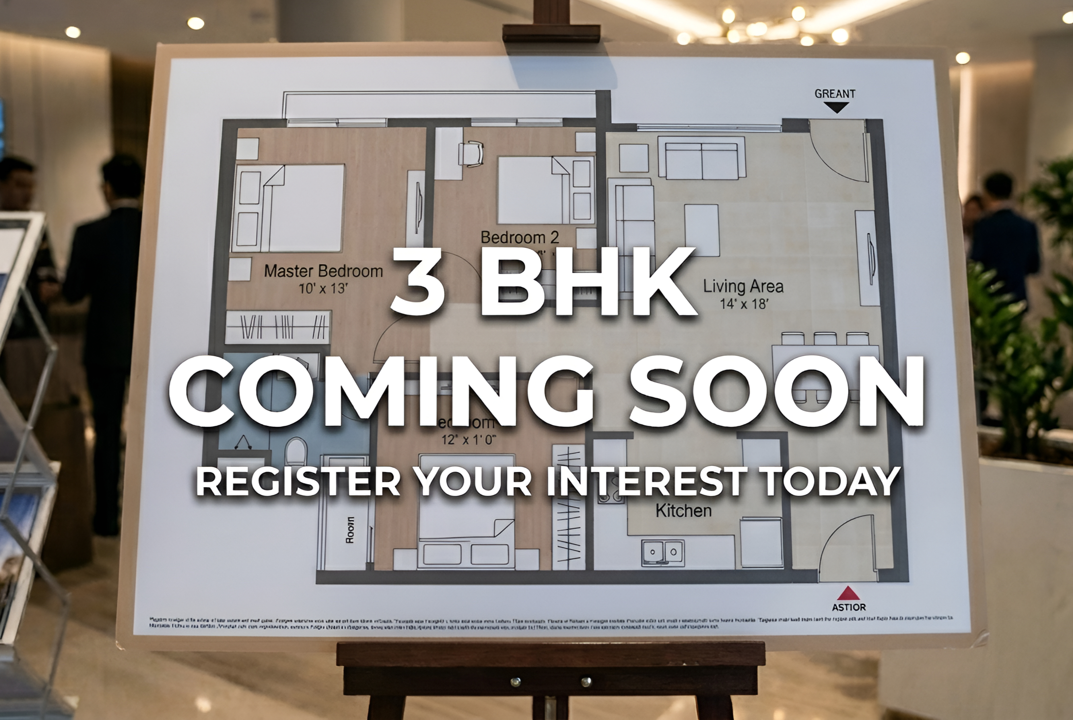3 BHK Senior Living Home Layout