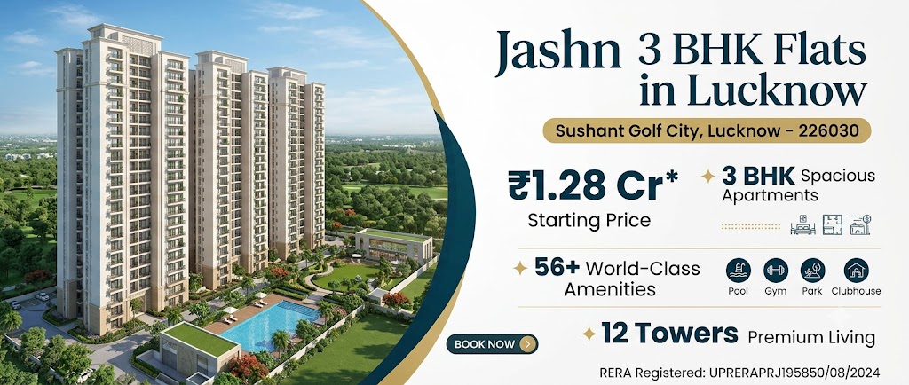 Jashn 3 BHK Flats in Lucknow - Premium Apartments at Sushant Golf City