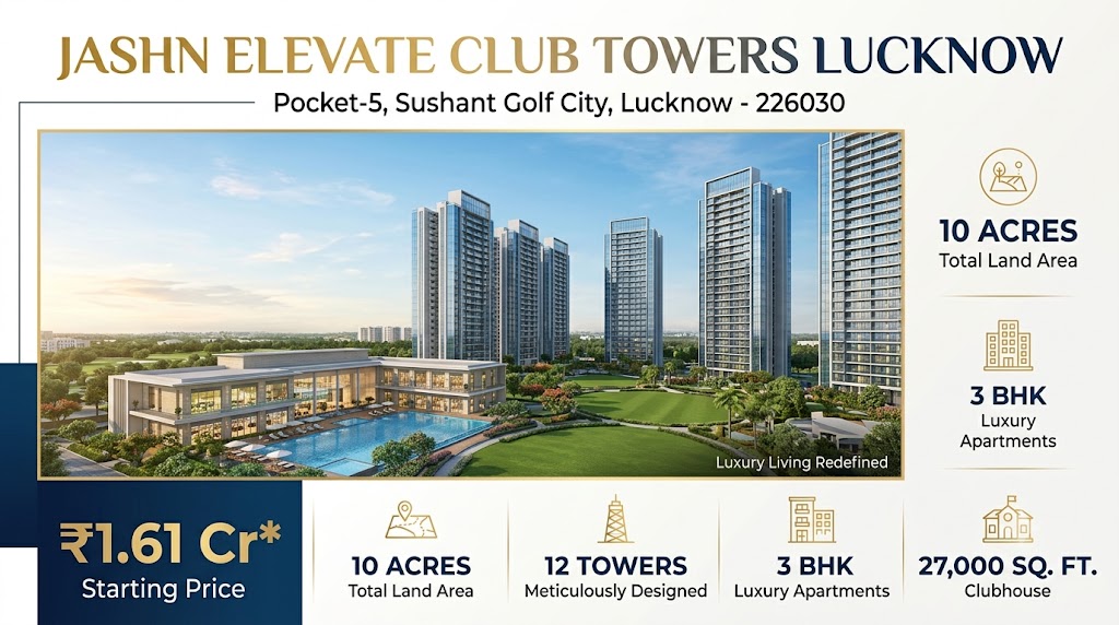 Jashn Elevate Club Towers - 3 BHK Luxury Flats in Sushant Golf City, Lucknow