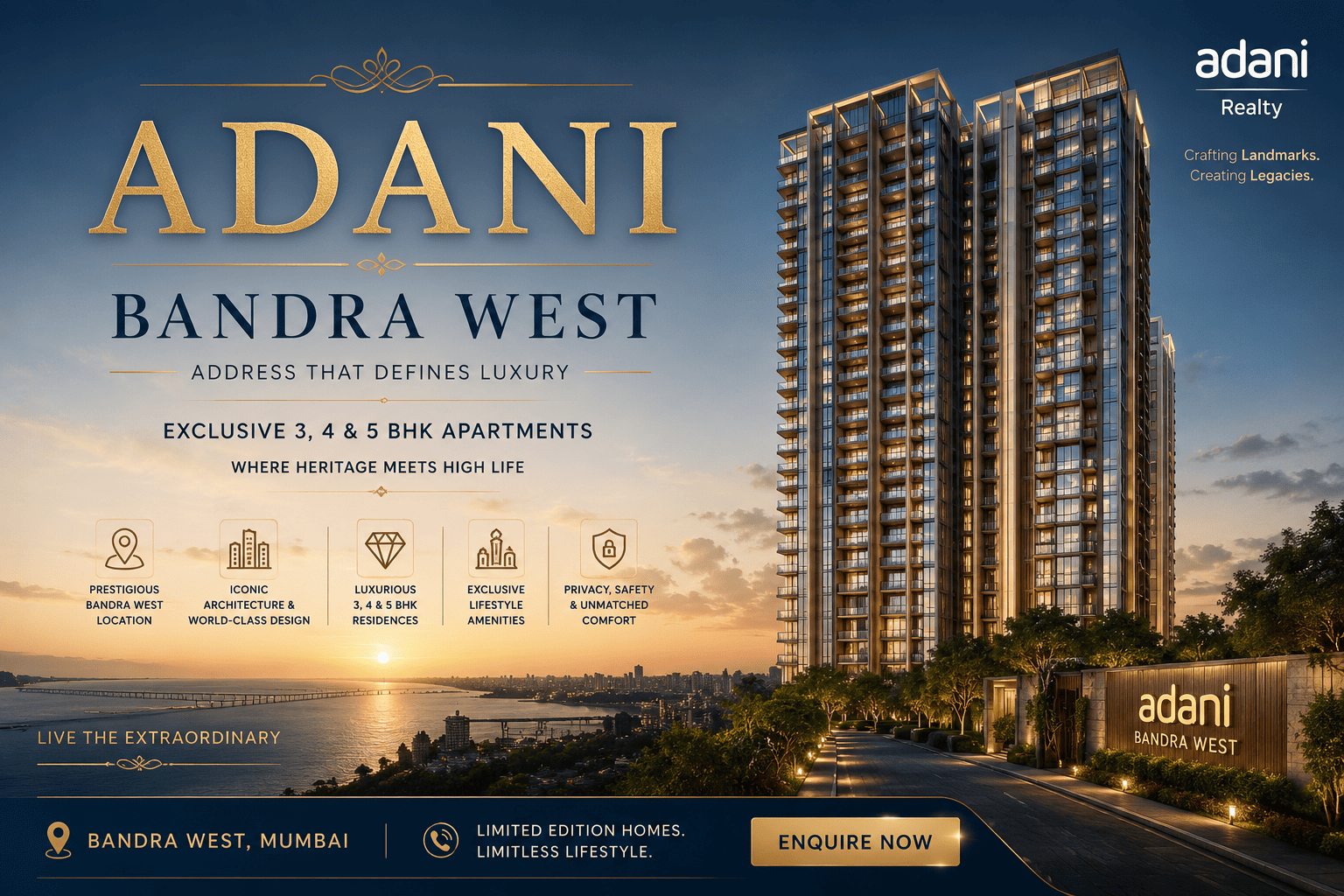 Adani Bandra West Luxury Apartments Mumbai