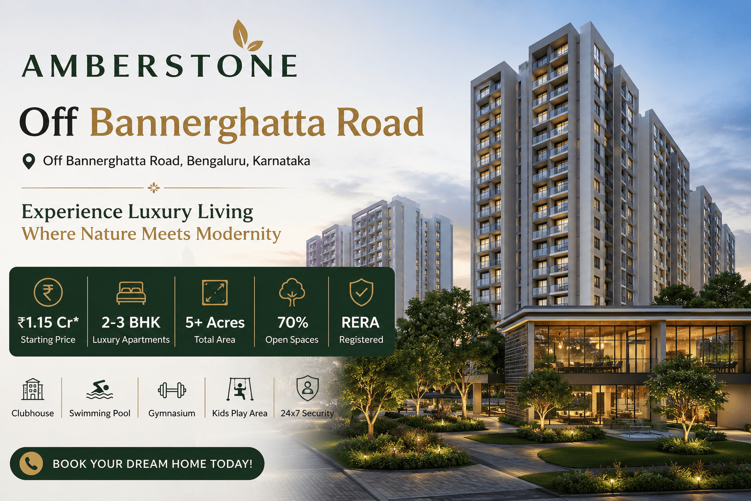 Amberstone Off Bannerghatta Road - Luxury Apartments in Bangalore