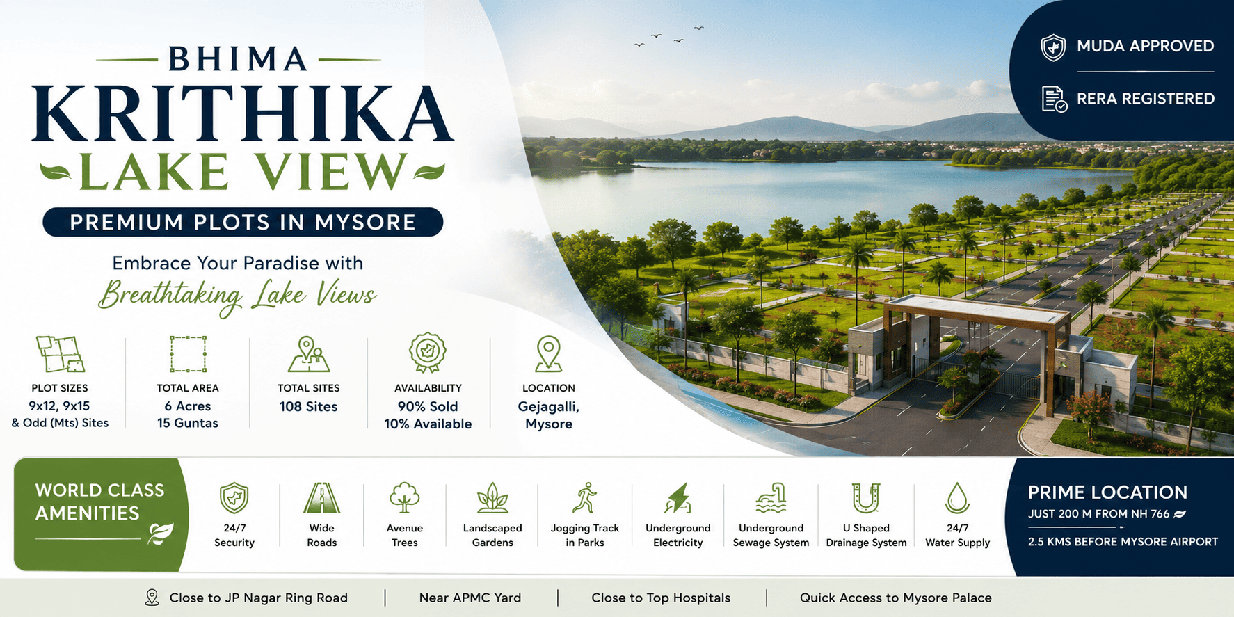 Bhima Krithika Lake View Mysore - Premium Plots & Villas