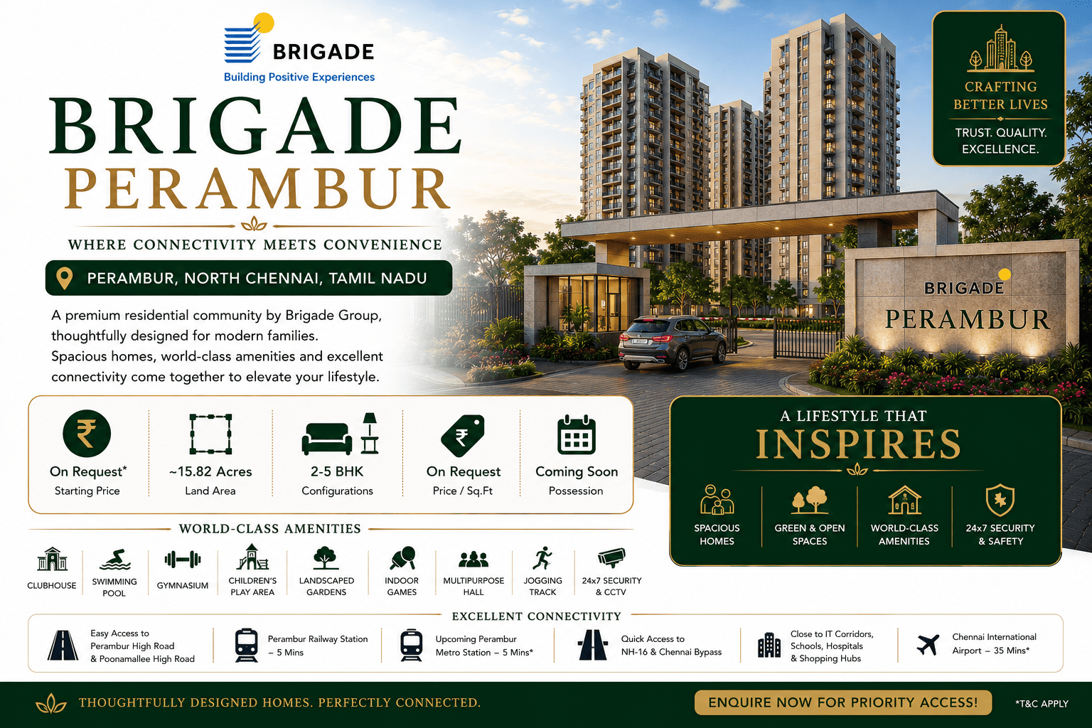 Brigade Perambur Chennai Premium Luxury Apartments