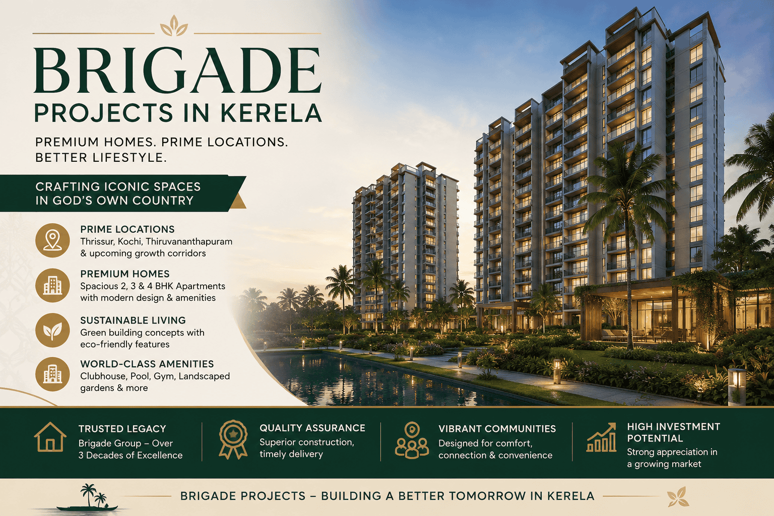Brigade Upcoming Projects in Kerala