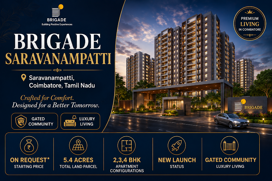 Brigade Saravanampatti Coimbatore - Upcoming 5.4-Acre Residential Development