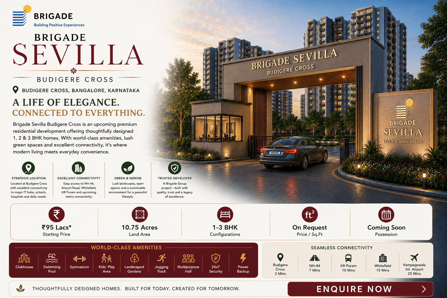 Brigade Sevilla Budigere Cross Premium Apartments Bangalore