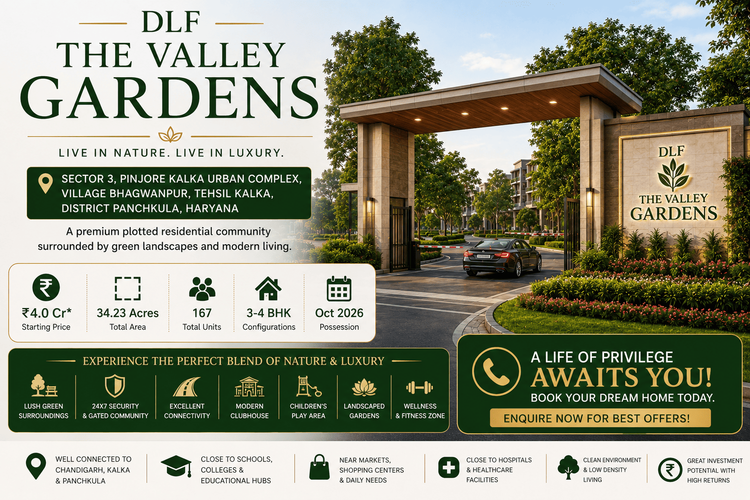 DLF The Valley Gardens Panchkula Luxury Apartments
