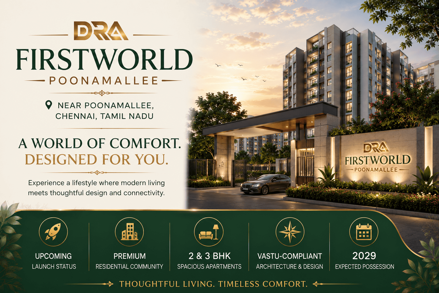 DRA Firstworld Premium Apartments Chennai