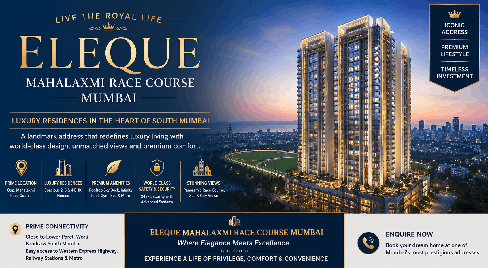 Eleque Mahalaxmi Race Course Mumbai Luxury Plots