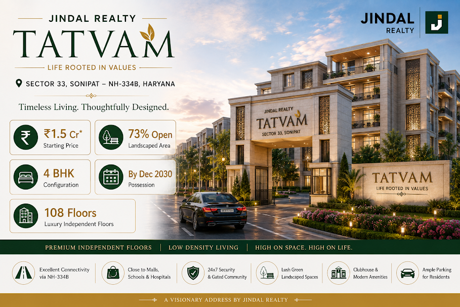 Jindal Realty Tatvam Sector 33 Sonipat