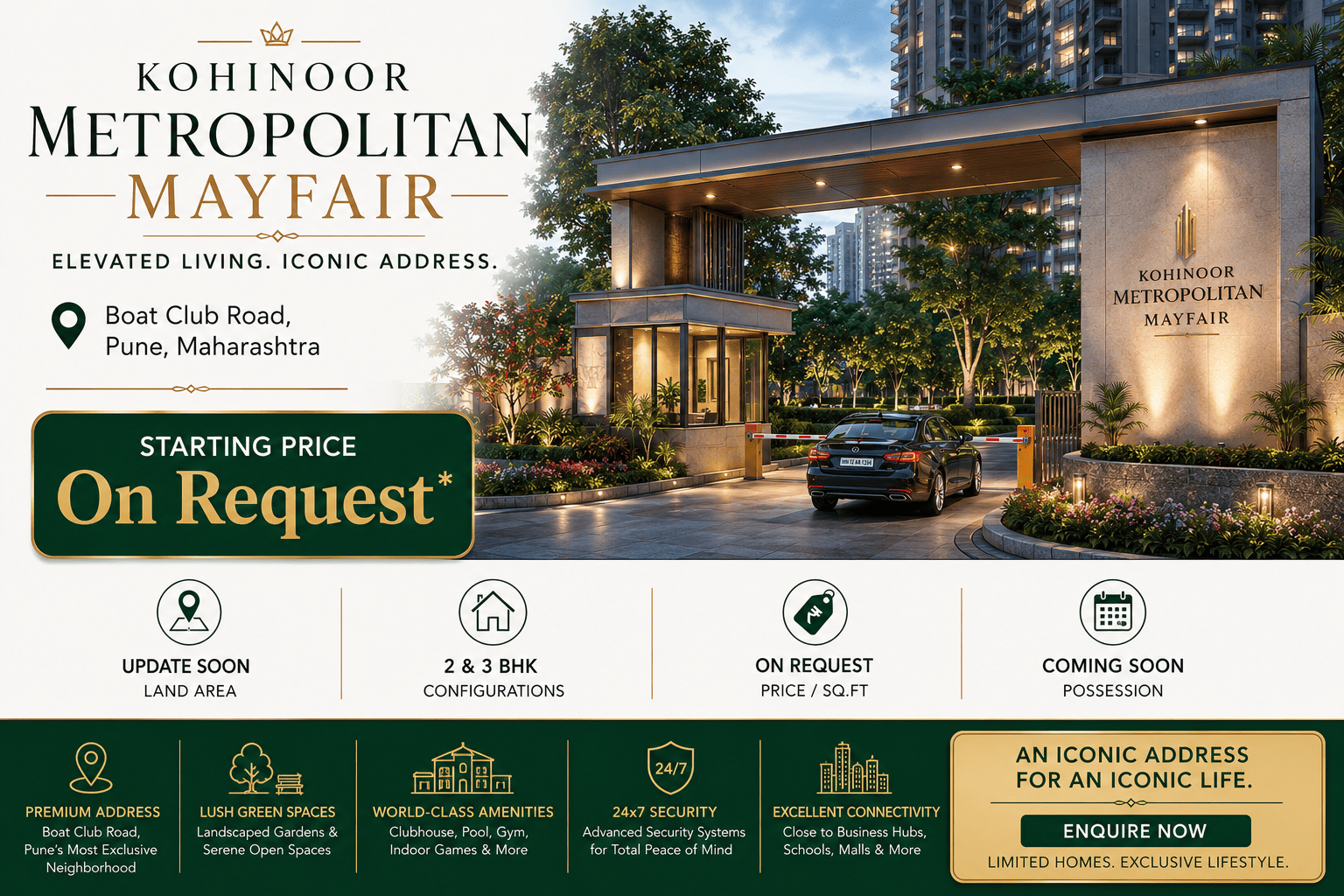 Kohinoor Metropolitan Mayfair Upcoming Residential Project Boat Club Road Pune
