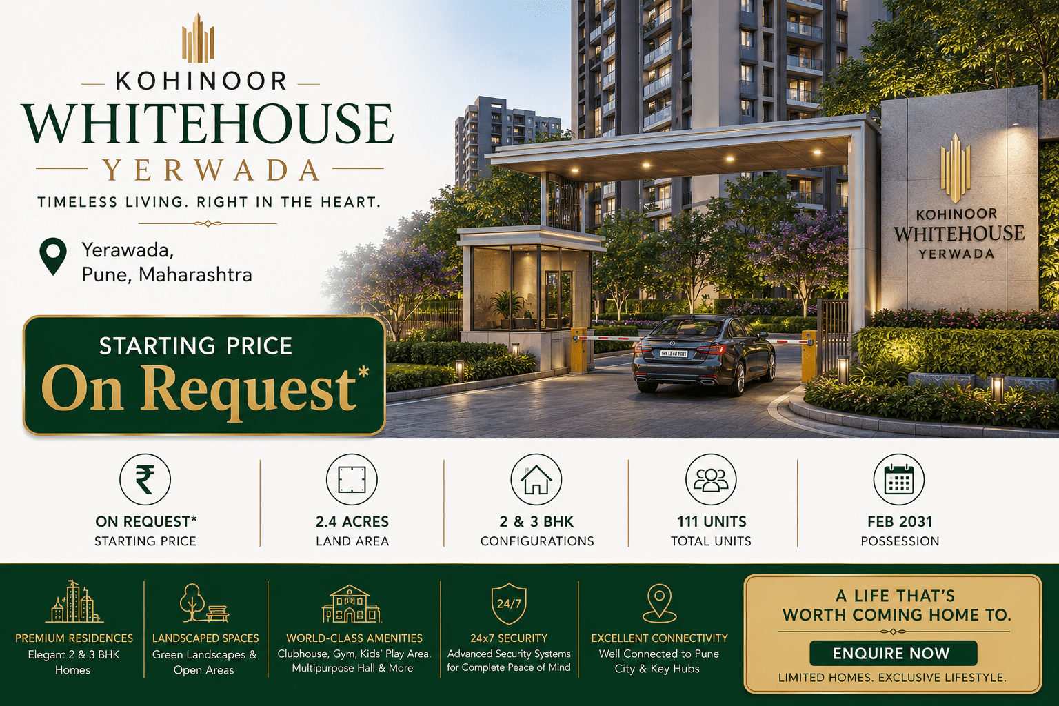Kohinoor Whitehouse Yerwada Pune Luxury Apartments