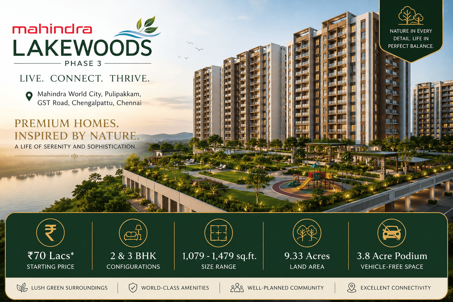 Mahindra Lakewoods Phase 3 Chengalpattu Apartments