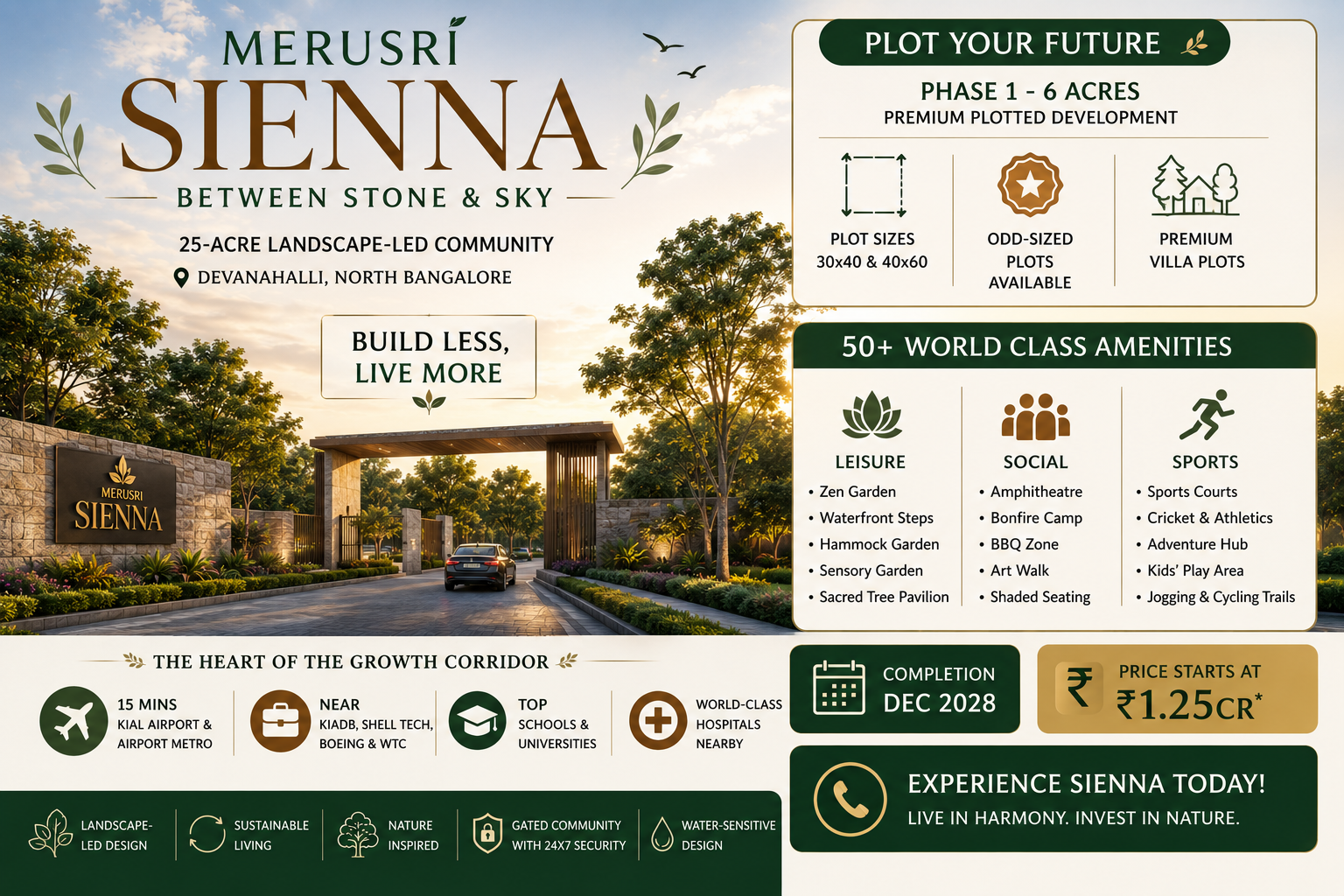 Merusri Sienna Luxury Plots Devanahalli Bangalore