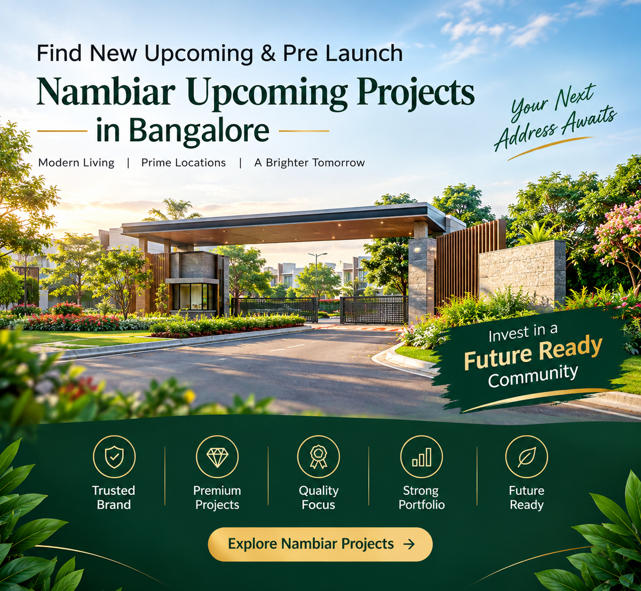 Nambiar Upcoming Projects in Bangalore