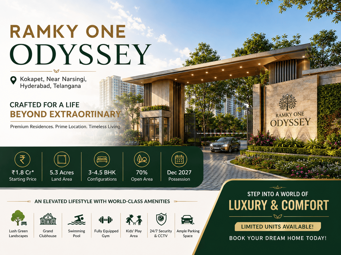 Ramky One Odyssey Kokapet Hyderabad Luxury Apartments