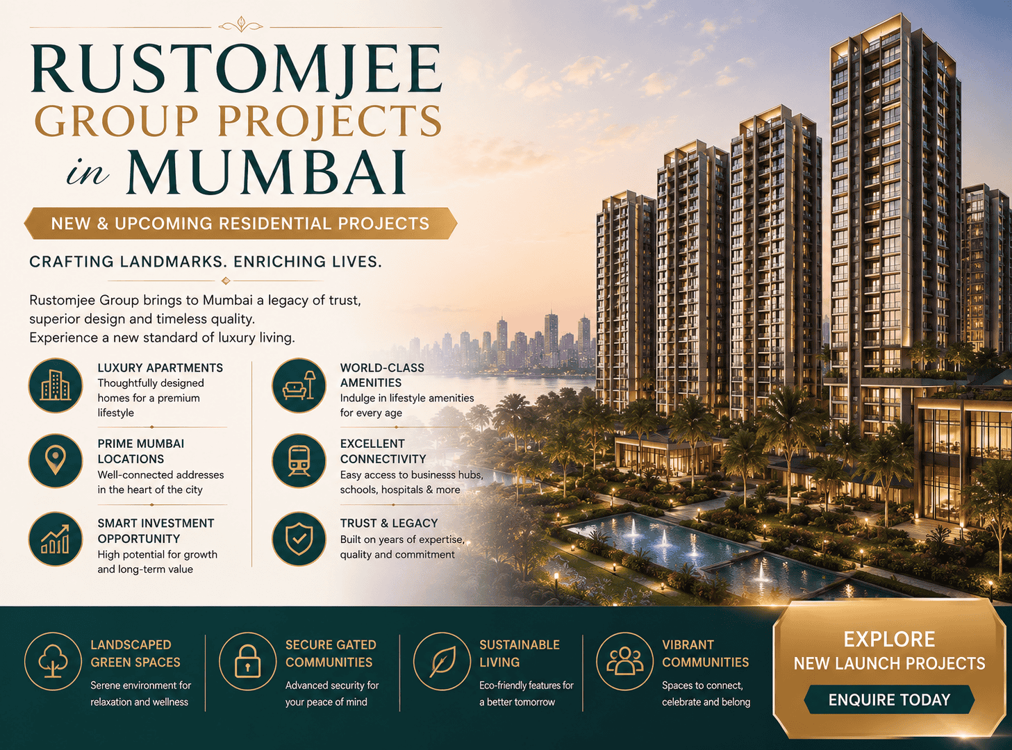 Rustomjee Group Upcoming Projects in Mumbai
