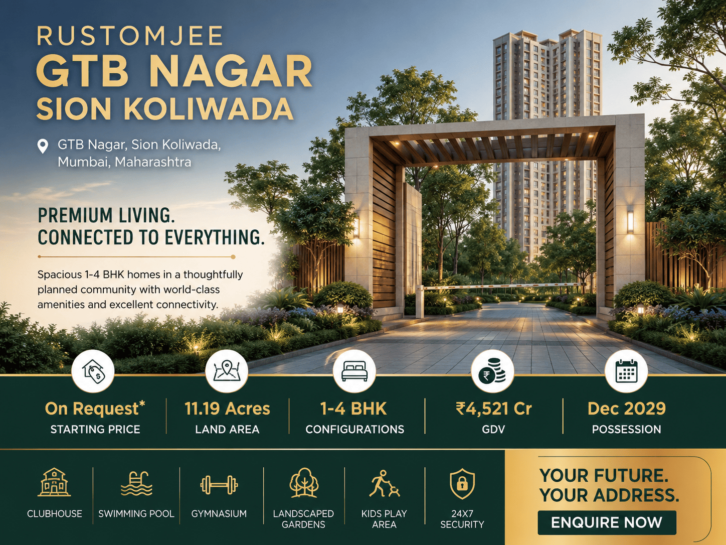 Rustomjee GTB Nagar Sion Koliwada Mumbai Luxury Apartments