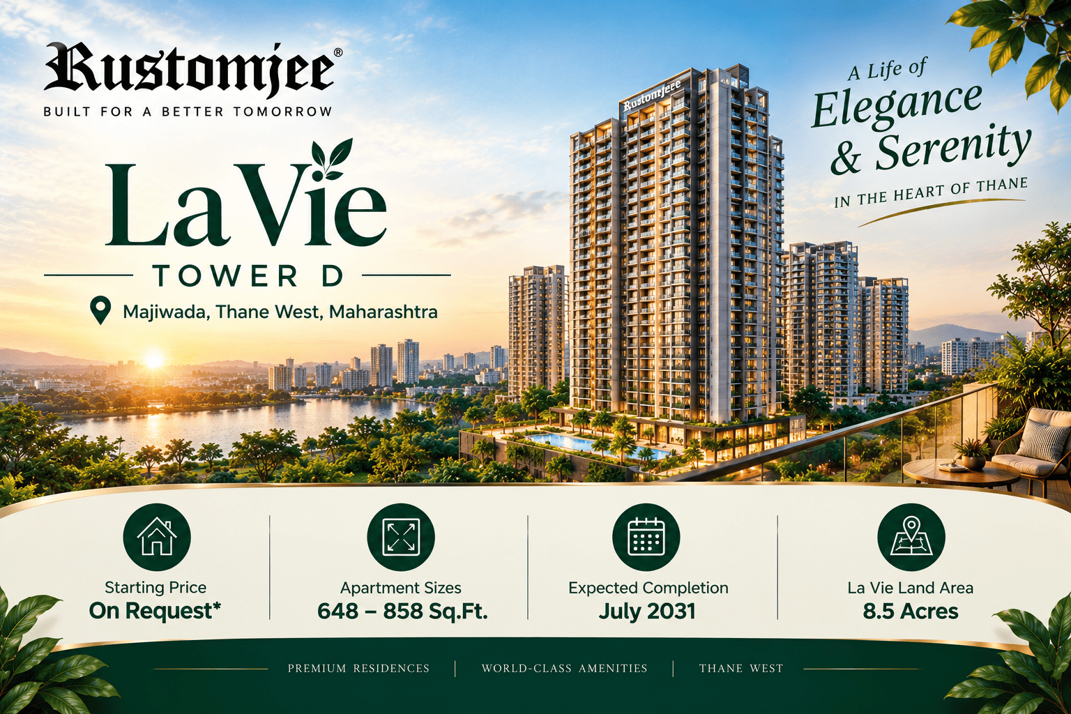 Rustomjee La Vie Tower D Majiwada Thane