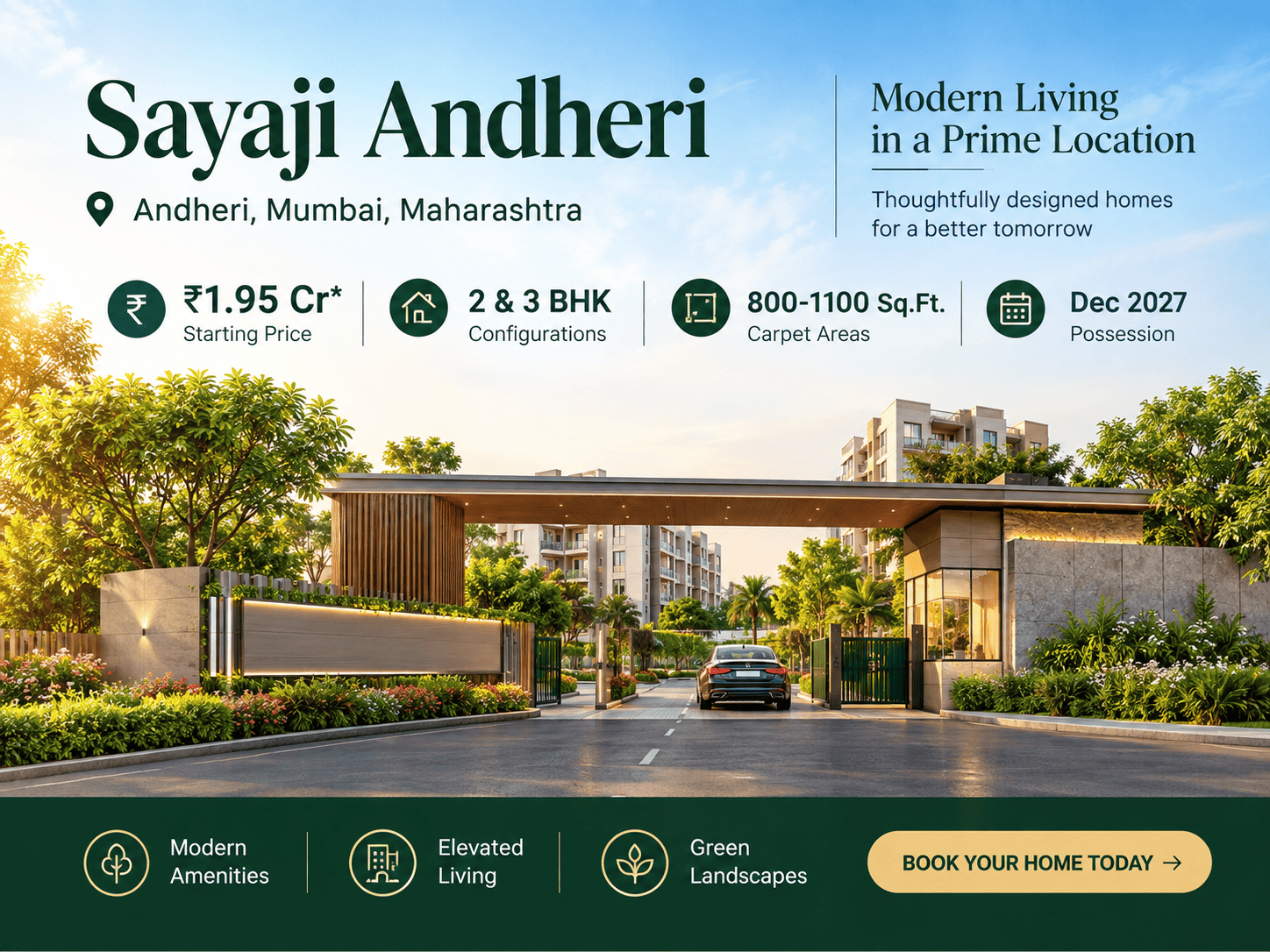 Sayaji Andheri - Luxury 2 & 3 BHK Apartments in Andheri West