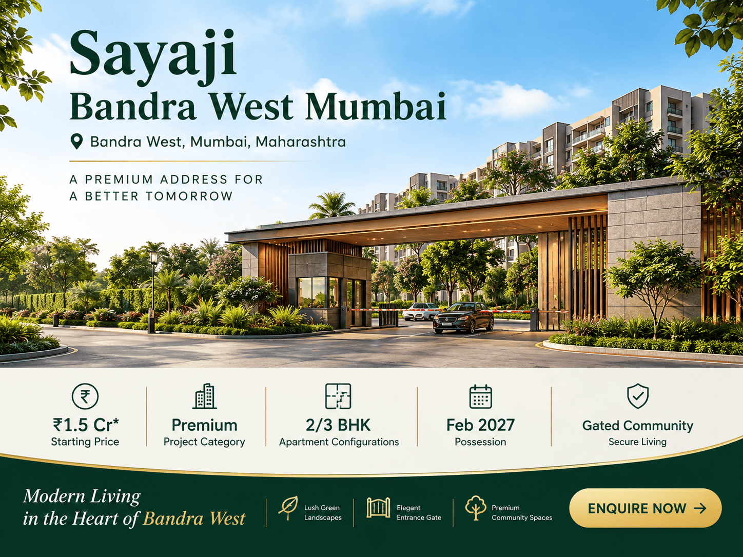Sayaji Bandra West - Luxury 2 & 3 BHK Apartments in Bandra, Mumbai