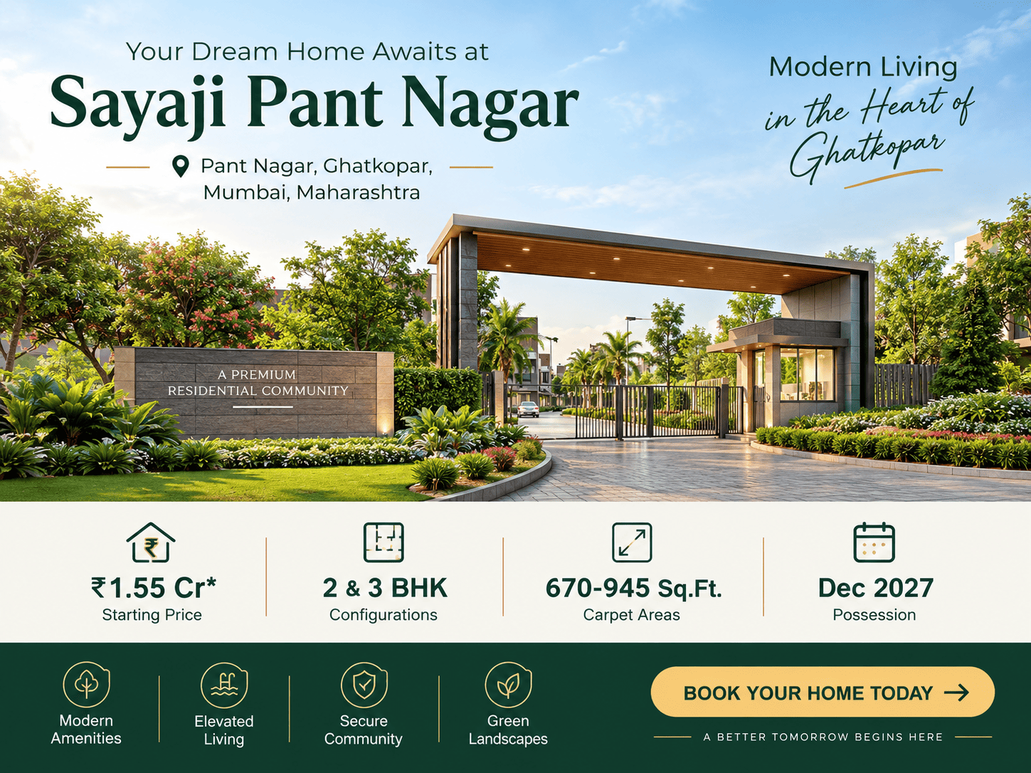 Sayaji Pant Nagar - Luxury 2 & 3 BHK Apartments in Ghatkopar, Mumbai