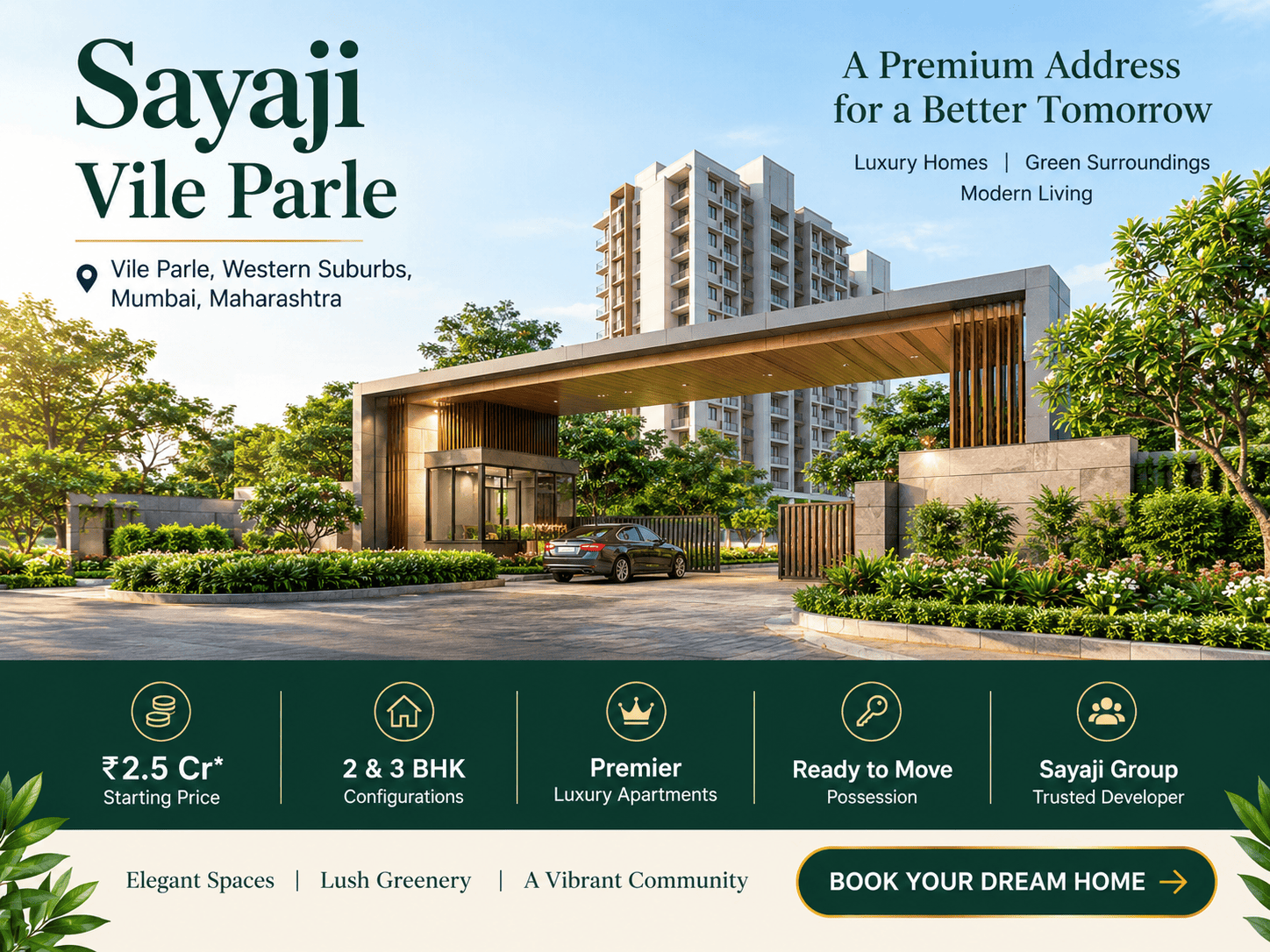 Sayaji Vile Parle - Luxury 2 & 3 BHK Apartments in Western Mumbai