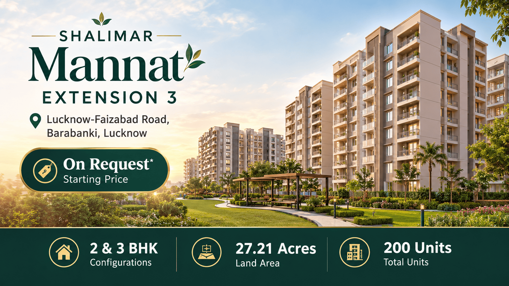 Shalimar Mannat Extension 3 Barabanki Luxury Apartments