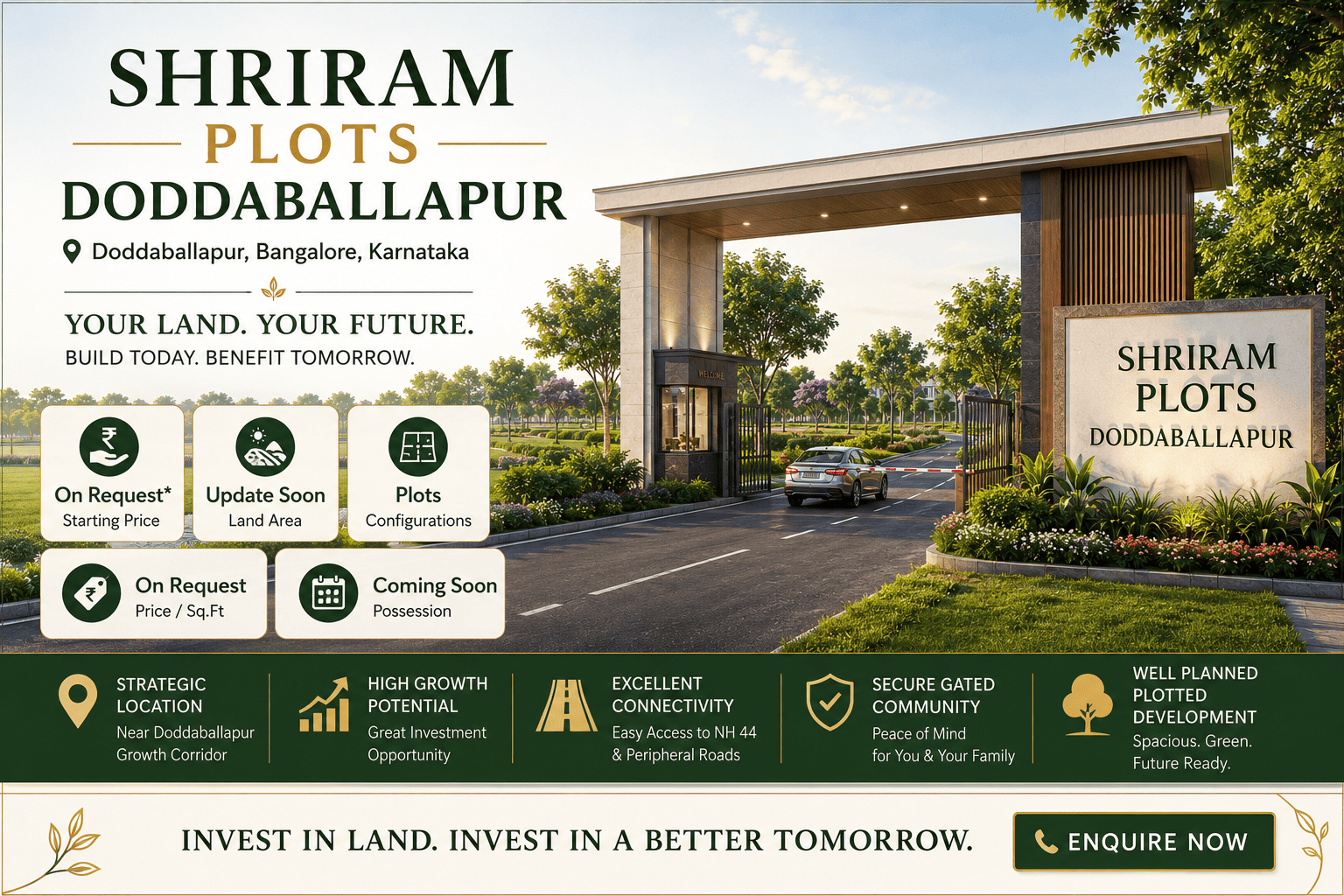 Shriram Plots Doddaballapur Bangalore Premium Residential Plots