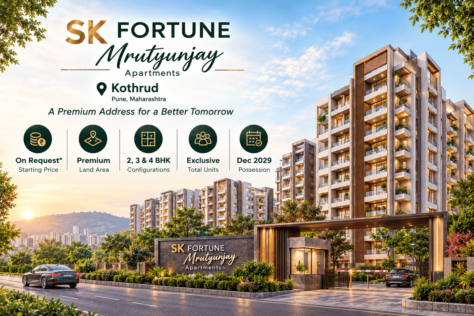 SK Fortune Mrutyunjay Apartments Kothrud Pune Premium 2, 3 & 4 BHK Flats