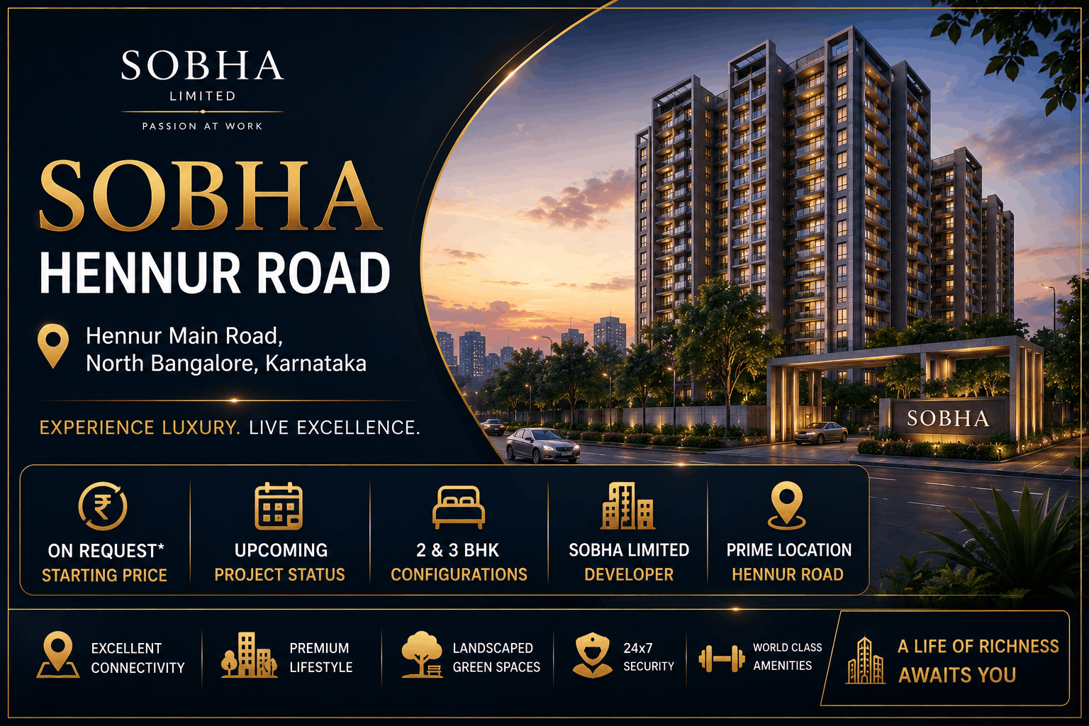 Sobha Hennur Road - Upcoming Luxury Apartments