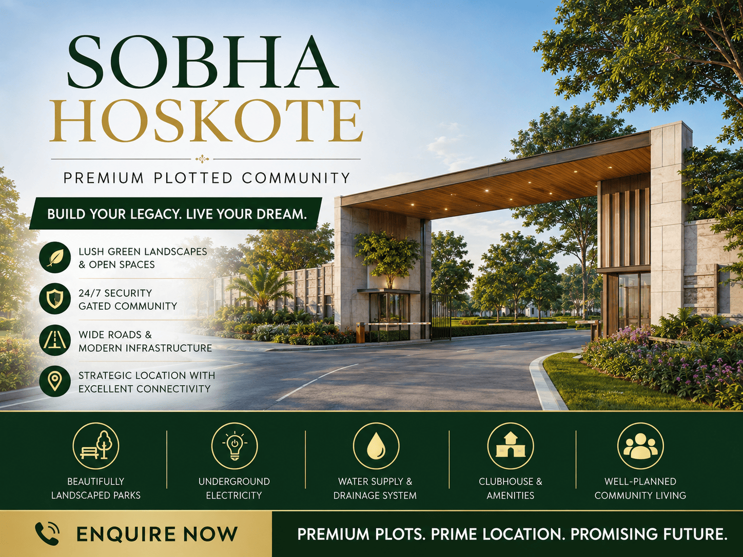 Sobha Hoskote Premium Township in Bangalore
