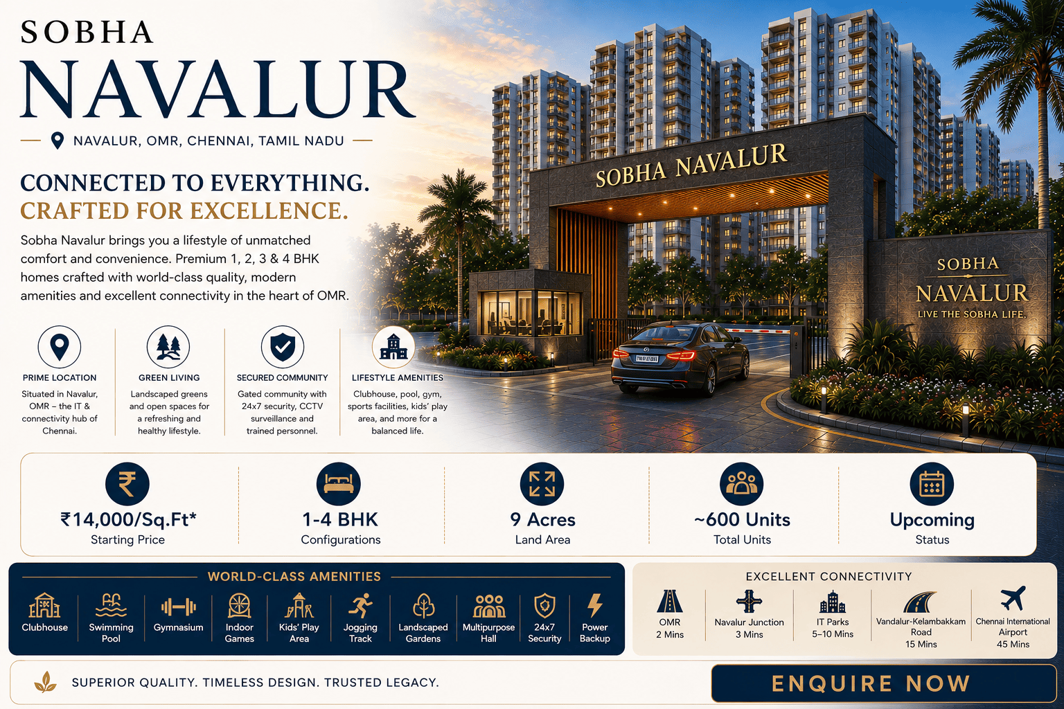 Sobha Navalur - Luxury Apartments on OMR, Chennai