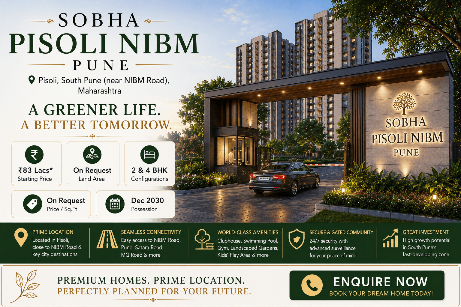 Sobha Pisoli NIBM Pune Premium Luxury Apartments