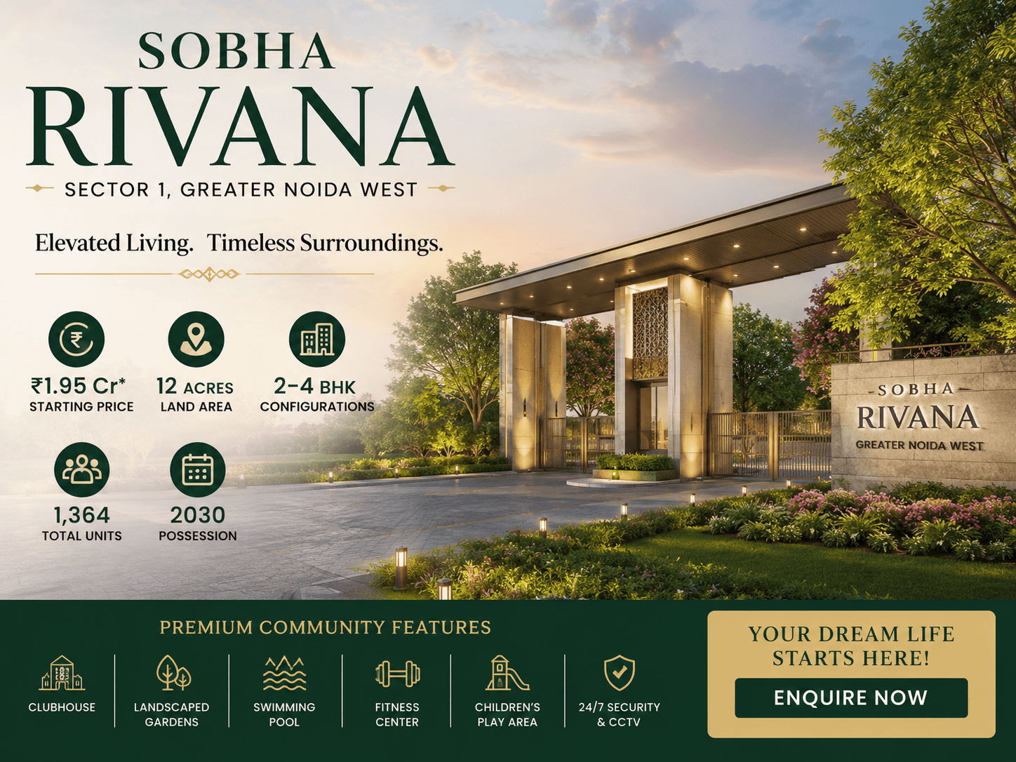 Sobha Rivana Sector 1 Greater Noida West Luxury Apartments