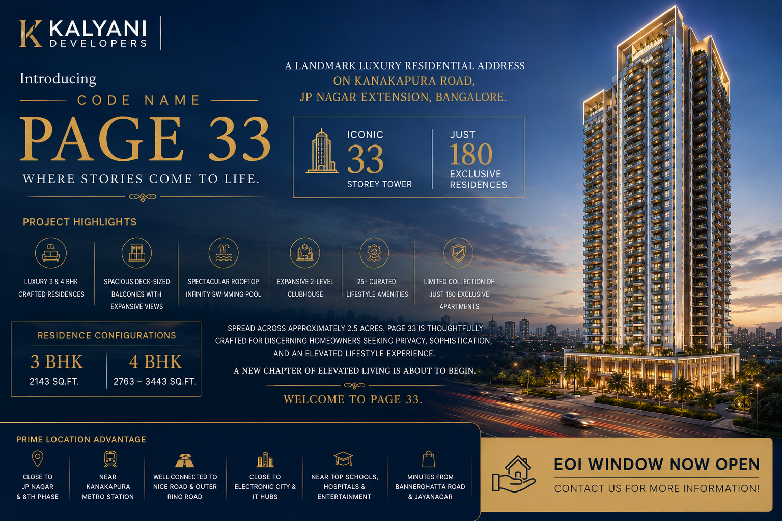 Kalyani Code Name Page 33 Luxury Apartments