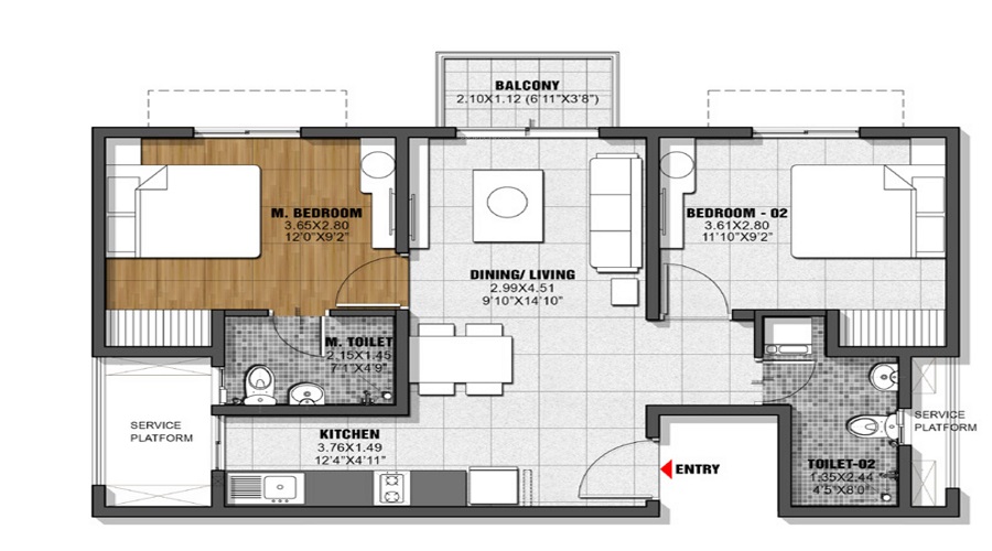3 BHK Duplex & 4 BHK Floor Plan