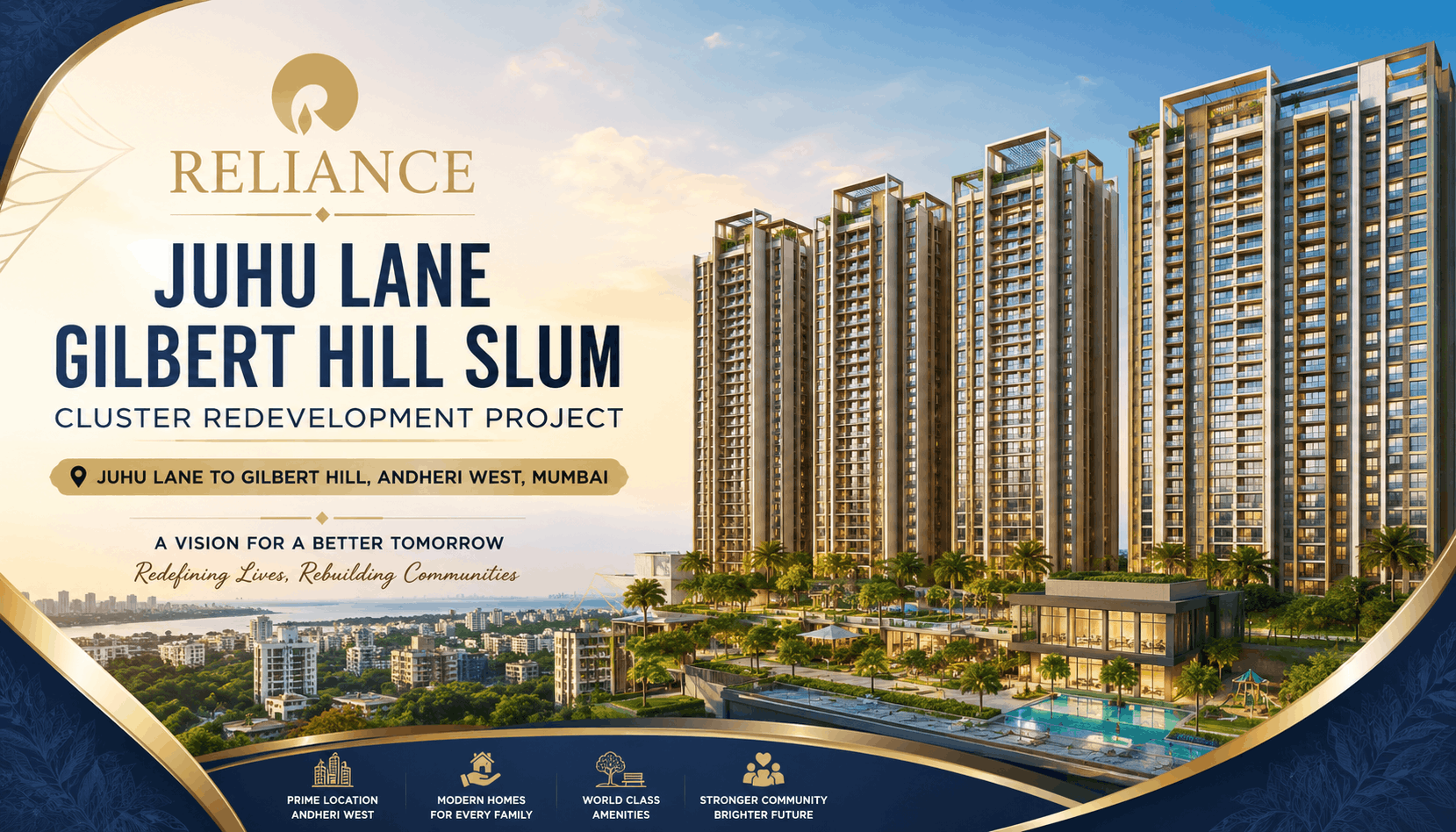Reliance Juhu Lane Gilbert Hill Slum - Grade A Commercial Office Space in Andheri West, Mumbai